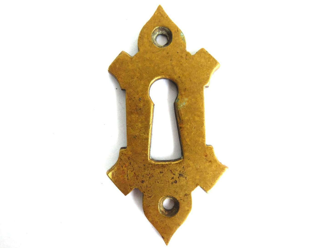 UpperDutch:Hooks and Hardware,Solid Brass Keyhole plate, cover, escutcheon, key hole frame. Keyhole Cover.