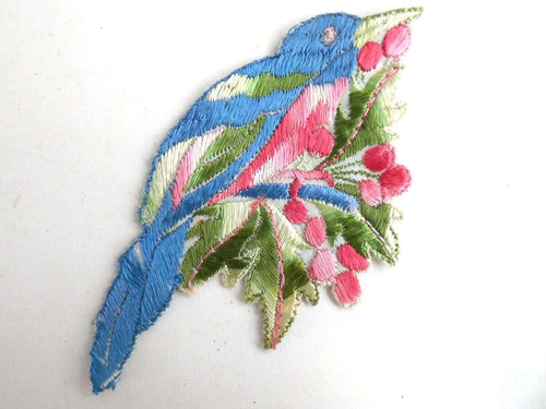 UpperDutch:Sewing Supplies,Bird Applique, 1930s Vintage Embroidered Bird  applique, application, patch. Vintage patch, sewing supply, antique applique.