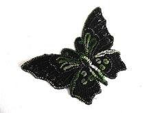UpperDutch:Sewing Supplies,Butterfly applique, 1930s vintage embroidered applique. Vintage patch, sewing supply. Green Applique, Crazy quilt