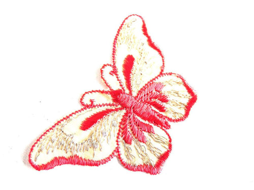 UpperDutch:Sewing Supplies,Butterfly applique, 1930s vintage embroidered applique. Vintage patch, sewing supply. Applique, Crazy quilt