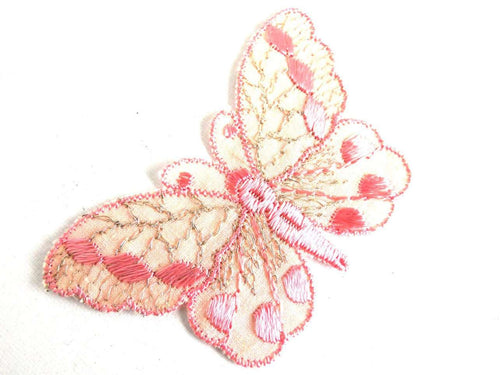 UpperDutch:Sewing Supplies,Butterfly applique, 1930s vintage embroidered applique. Vintage patch, sewing supply. Applique, Crazy quilt.