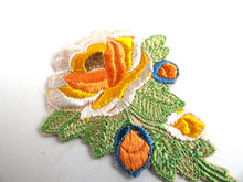 UpperDutch:Sewing Supplies,Flower applique, 1930s vintage embroidered applique. Vintage floral patch, sewing supply, Antique Applique.