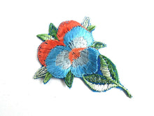 UpperDutch:Sewing Supplies,1930s Flower applique, Vintage embroidered applique. Vintage floral patch, antique applique, crazy quilt, silk patch.