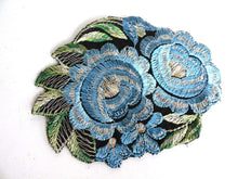 UpperDutch:Sewing Supplies,Applique, Flower applique, 1930s vintage embroidered applique. Vintage floral patch, sewing supply, antique patch.