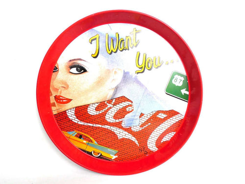 UpperDutch:,Coca Cola Tray, Coca Cola Coke. Metal Tray, Coca Cola Collectible, Coca Cola, red retro kitchen, I want you... .