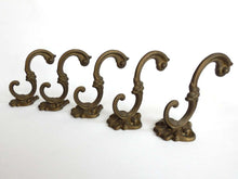 UpperDutch:Hooks and Hardware,1 (ONE) Solid Brass Ornate Wall hook, Coat hook. Storage solution.