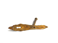 UpperDutch:Hooks and Hardware,Drawer pull, Vintage Solid Brass Ornate Hanging Knob, Drop Handle, Drop pull, Cabinet hardware.