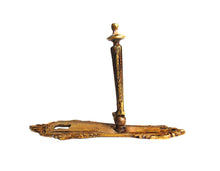 UpperDutch:Hooks and Hardware,Drawer pull, Vintage Solid Brass Ornate Hanging Knob, Drop Handle, Drop pull, Cabinet hardware.