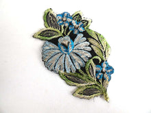 UpperDutch:Sewing Supplies,Flower Patch, Applique, 1930s vintage embroidered applique. Vintage floral patch, sewing supply.