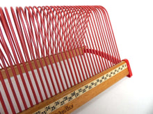 UpperDutch:Record Holder,Singles Rack, Pink / Red Singles Holder, stand for 7", 10" and 12" records, Retro decor, Vinyl Rack, vinyl record storage.