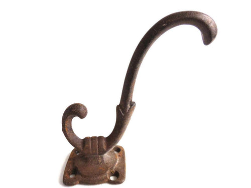 UpperDutch:Hooks and Hardware,1 (ONE) Rusty Wall hook, Coat hook, metal vintage Coat Hook.