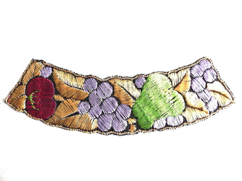 UpperDutch:Sewing Supplies,Fruit Trim Applique, 1930s embroidered applique. Vintage patch, sewing supply.