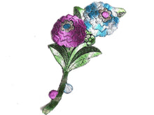 UpperDutch:Sewing Supplies,Antique Applique 9 inch flower patch, 1930s vintage embroidered applique. Vintage floral patch, sewing supply, crazy quilt.