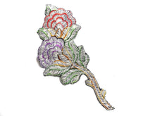 UpperDutch:Sewing Supplies,Applique, flower applique, 1930s vintage embroidered applique. Vintage floral patch, sewing supply.