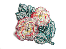 UpperDutch:Sewing Supplies,Applique, Flower applique, 1930s vintage embroidered applique. Vintage floral patch, sewing supply.