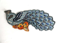 UpperDutch:Sewing Supplies,Peacock Applique, 1930s Antique Embroidered Peacock applique, application, patch. Vintage bird patch, sewing supply.