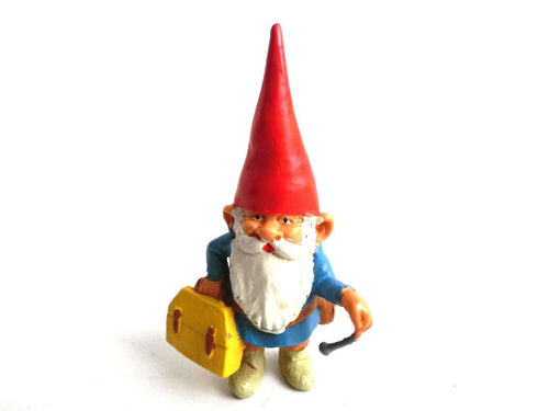 UpperDutch:Gnomes,1 (ONE) Doctor Gnome figurine, miniature Gnome after a design by Rien Poortvliet, Brb Gnome, David the Gnome, Doctor.