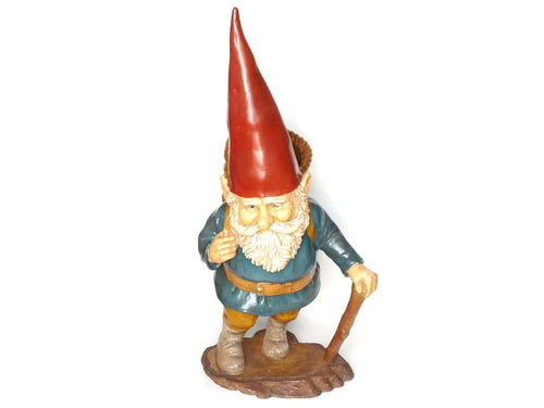 UpperDutch:Gnomes,Garden gnome 33 INCH Foraging Gnome with Basket. Rien Poortvliet, David the Gnome, Klaus Wickl Childrens decor, el Gnomo. Gift