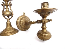 UpperDutch:Candelabras,Set of 2 Nautical Sconces - Pair Antique Brass Nautical Sconce - candle holder - candle wall sconce - Ship Sconces - Gimble.