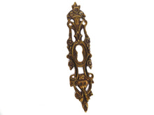 UpperDutch:Hooks and Hardware,Antique Keyhole cover with lion head, escutcheon, keyhole frame, Antique solid brass Keyhole cover, victorian style.