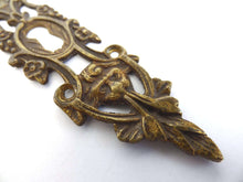 UpperDutch:Hooks and Hardware,Antique Keyhole cover with lion head, escutcheon, keyhole frame, Antique solid brass Keyhole cover, victorian style.