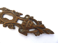 UpperDutch:Hooks and Hardware,Antique Keyhole cover with lion head, escutcheon, keyhole frame, Antique solid brass Keyhole cover, victorian style.