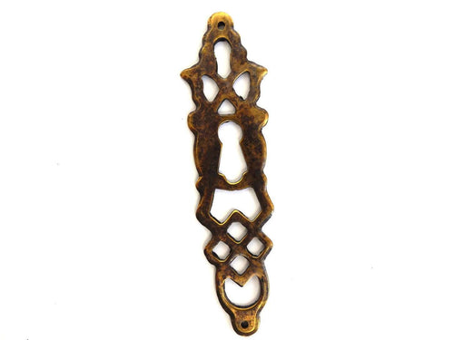 UpperDutch:Hooks and Hardware,1 (ONE) Vintage brass Keyhole cover, escutcheon, keyhole frame, Keyhole Cover.