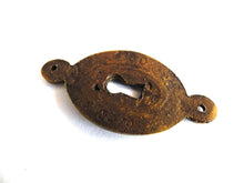 UpperDutch:Hooks and Hardware,1 (ONE) Oval Keyhole cover, Antique brass escutcheon, key hole frame, plate.