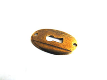 UpperDutch:Hooks and Hardware,1 (ONE) small Oval Keyhole cover, Vintage brass escutcheon, key hole frame, plate.