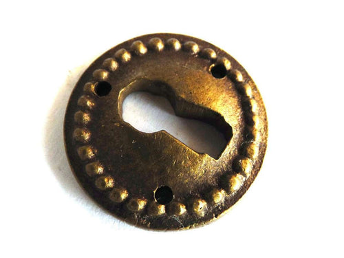 UpperDutch:Hooks and Hardware,Brass Keyhole cover, Solid brass Key Hole Frame.