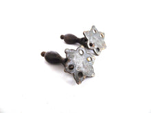 UpperDutch:Hooks and Hardware,Drawer handles, Set of 2 Antique Hanging Drawer Pulls, Metal Cabinet knobs, Small Handles, drawer drop pull.