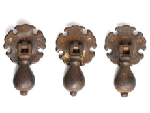 UpperDutch:Hooks and Hardware,1 (ONE) Antique Drawer Handle. Antique rusty Drop pull. Escutcheon.