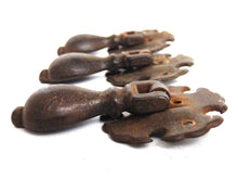 UpperDutch:Hooks and Hardware,1 (ONE) Antique Drawer Handle. Antique rusty Drop pull. Escutcheon.