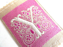 UpperDutch:Sewing Supplies,Monogram Y Applique  1930s Vintage Embroidered 'Letter Y' applique. Alphabet Patch, Monogram application, antique letter.