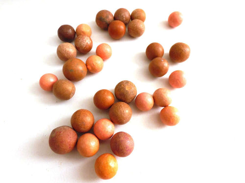 UpperDutch:Marbles,Clay Marbles, Set of 30 Antique Clay Marbles, Antique marbles.