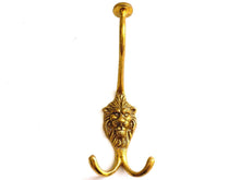 UpperDutch:Hooks and Hardware,1 (ONE) Solid Brass Lion Head Wall hook, Coat hook, Antique Coat Hook, Lion, Victorian Style.