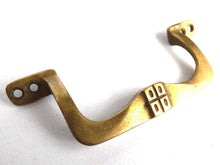 UpperDutch:Hooks and Hardware,Drawer pull, Antique Brass Art Deco Cabinet Pull, Copper Door Handle, Hardware, Drawer Handle.