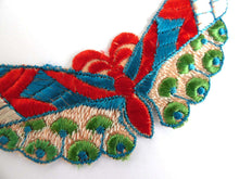 UpperDutch:Sewing Supplies,Butterfly applique, 1930s vintage embroidered applique. Vintage patch, sewing supply. antique Applique, Crazy quilt.