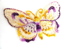 UpperDutch:Sewing Supplies,Butterfly applique, 1930s vintage embroidered applique. Vintage patch, sewing supply. Antique Applique, Crazy quilt.