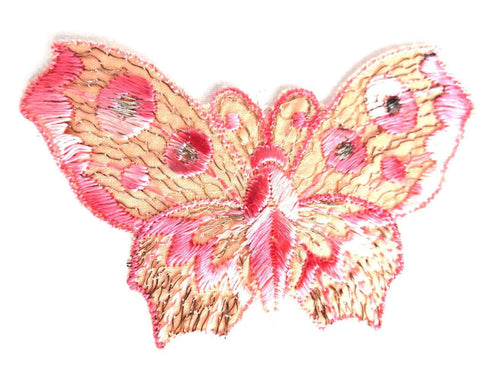 UpperDutch:Sewing Supplies,Butterfly applique, 1930s vintage embroidered applique. Vintage patch, sewing supply. Applique, Crazy quilt.