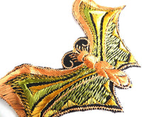 UpperDutch:Sewing Supplies,Butterfly applique, 1930s vintage embroidered applique. Vintage patch, sewing supply. Applique, Crazy quilt.