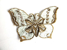 UpperDutch:Sewing Supplies,Butterfly applique, 1930s vintage embroidered applique. Vintage patch, sewing supply. Applique, Crazy quilt.