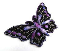 UpperDutch:Sewing Supplies,Butterfly applique, 1930s vintage embroidered applique. Vintage patch, sewing supply. Applique, Crazy quilt.