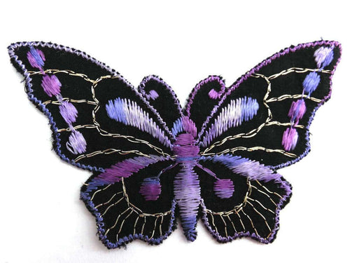 UpperDutch:Sewing Supplies,Butterfly applique, 1930s vintage embroidered applique. Vintage patch, sewing supply. Applique, Crazy quilt.