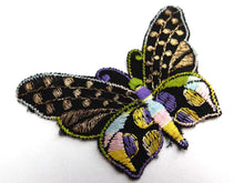 UpperDutch:Sewing Supplies,Butterfly applique, 1930s vintage embroidered applique. Vintage patch, sewing supply. Applique, Crazy quilt.