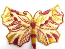 UpperDutch:Sewing Supplies,Butterfly applique, 1930s vintage embroidered applique. Vintage patch, sewing supply. Applique, Crazy quilt.