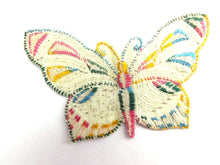 UpperDutch:Sewing Supplies,Butterfly applique, 1930s vintage embroidered applique. Vintage patch, sewing supply. Applique, Crazy quilt.