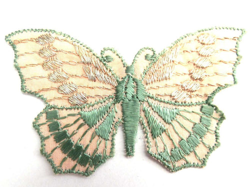 UpperDutch:Sewing Supplies,Butterfly applique, 1930s vintage embroidered applique. Vintage patch, sewing supply. Applique, Crazy quilt.