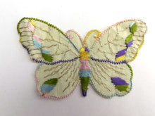 UpperDutch:Sewing Supplies,Butterfly applique, 1930s vintage embroidered applique. Vintage patch, sewing supply. Applique, Crazy quilt.