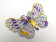 UpperDutch:Sewing Supplies,Applique, 1930s vintage embroidered butterfly applique. Vintage patch, sewing supply. Applique, Crazy quilt.